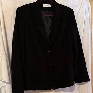 85-Calvin Klein Women's Elegant Black Suit Jacket